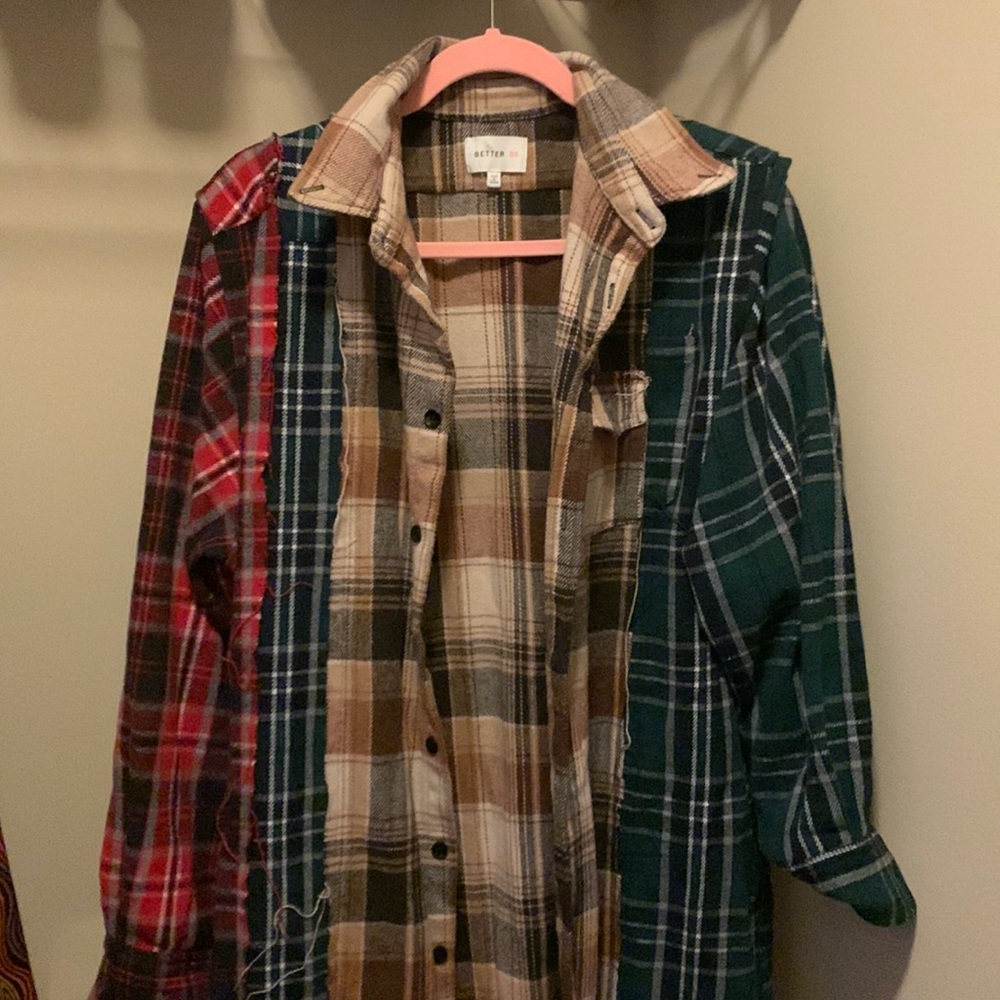 Colorblock Plaid Jacket